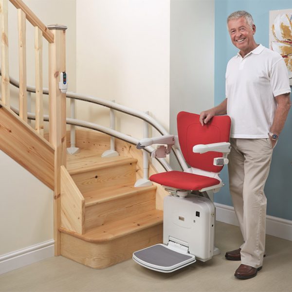 san jose curved stairway staircase chair stairlift