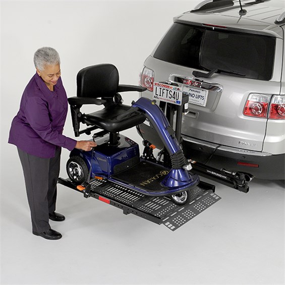 mobility electric 3 and 4 wheel lifters car lifting handicap senior elderly scooter class 3 two trailer hitches outside exterior